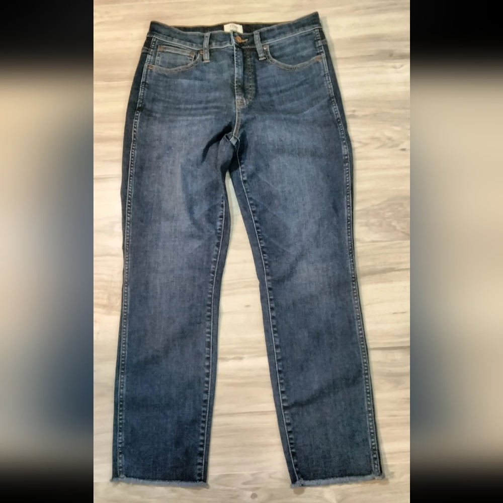 J Crew Vintage Straight Jeans Women's 28 Blue Dark Wash Denim